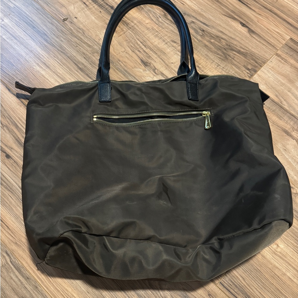 Old Navy taupe/ green Tote Bag with Spacious Design